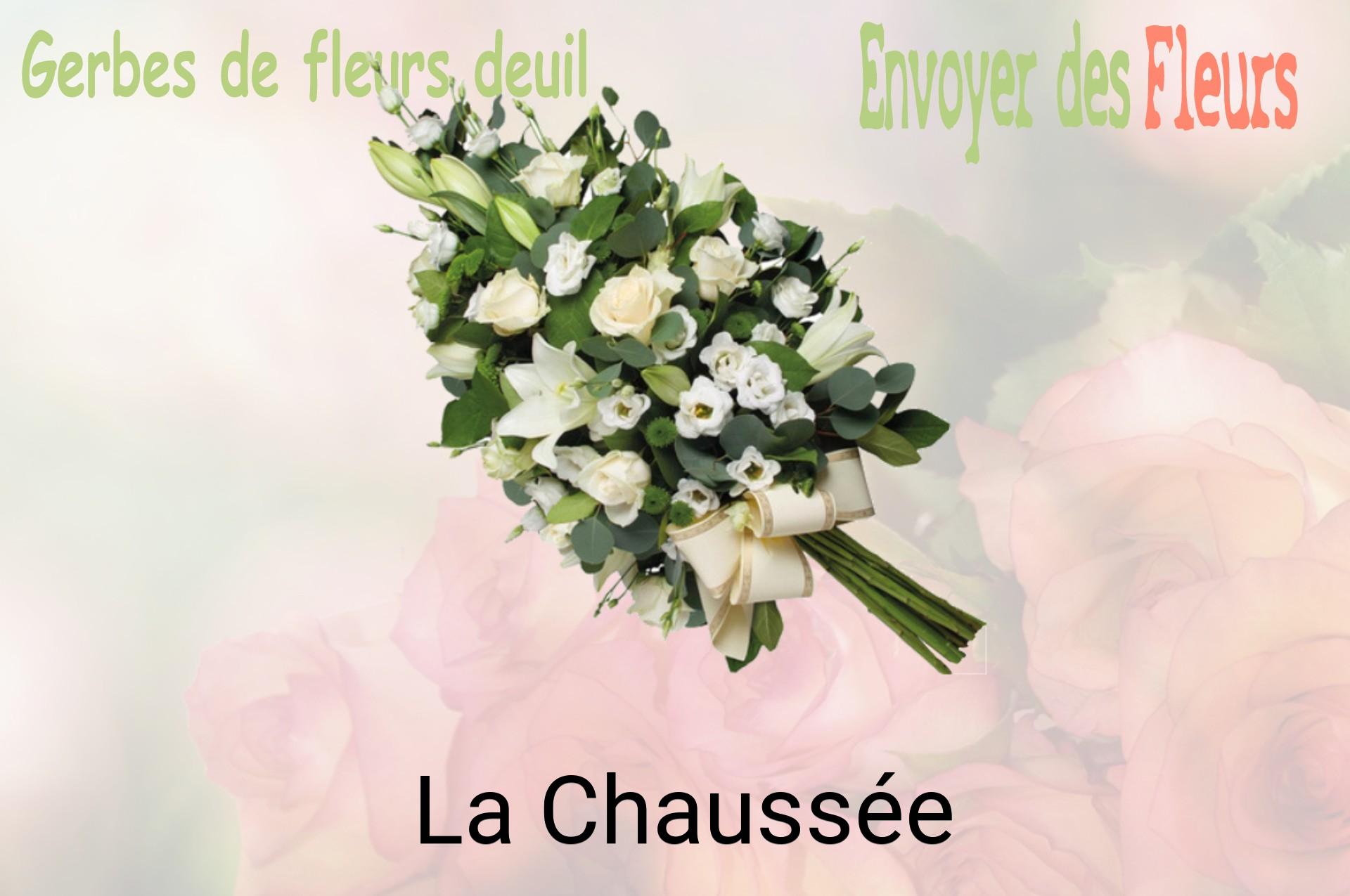 Gerbe de fleurs de deuil livrée à La Chaussée